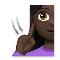 Deaf Woman- Dark Skin Tone emoji on LG
